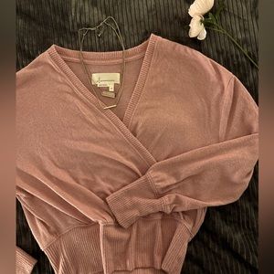 🌸 Light pink Anthropologie wrap sweater 🌸
